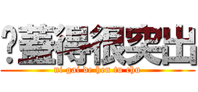 妳蓋得很突出 (ni gai de hen tu chu)