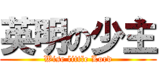 英明の少主 (Wise little Lord)