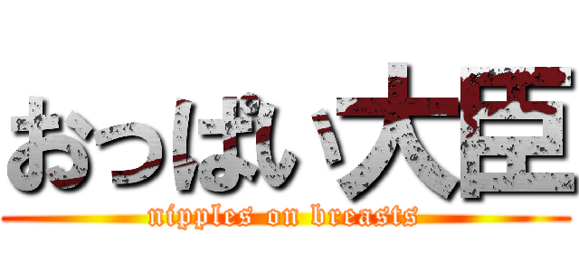 おっぱい大臣 (nipples on breasts)