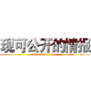 现可公开的情报 (attack on titan)