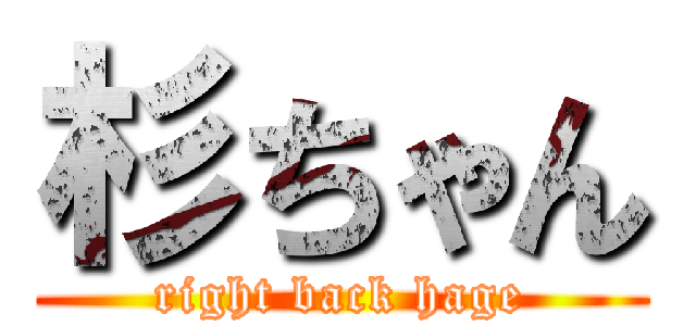 杉ちゃん (right back hage)