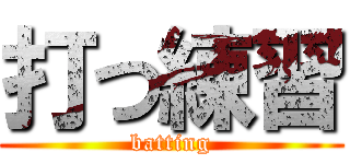 打つ練習 (batting)