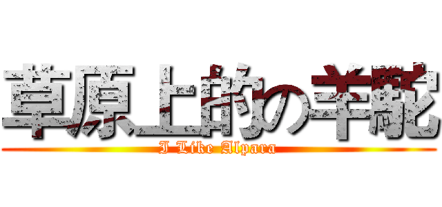 草原上的の羊駝 (I Like Alpara)