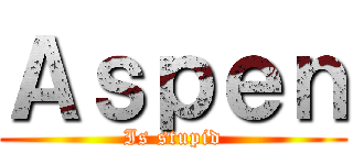 Ａｓｐｅｎ (Is stupid)