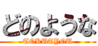 どのような (TOKUTYOU)