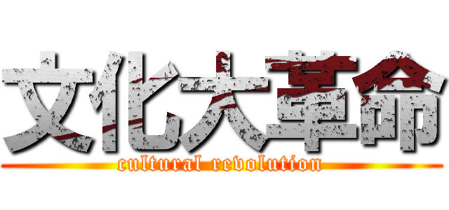 文化大革命 (cultural revolution)