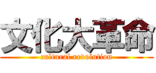 文化大革命 (cultural revolution)