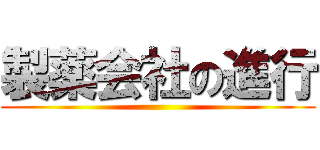 製薬会社の進行 ()