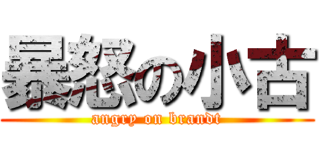 暴怒の小古 (angry on brandt)
