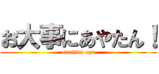 お大事にあやたん！ (odaijini aya)