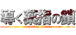 導く薬指の鎖 (dowsing chain)