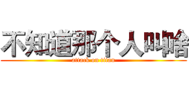不知道那个人叫啥 (attack on titan)