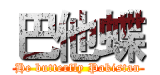 巴他蝶 (He butterfly Pakistan)