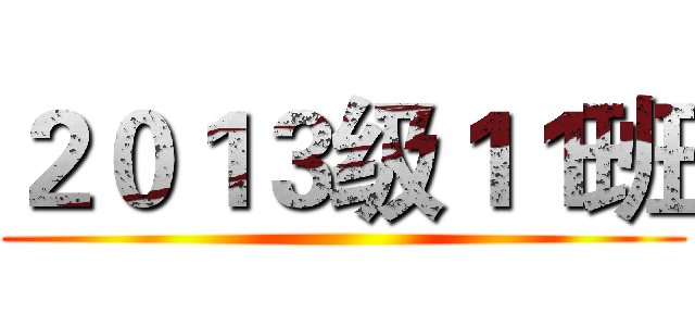 ２０１３级１１班 ()