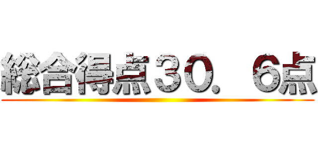 総合得点３０．６点 ()