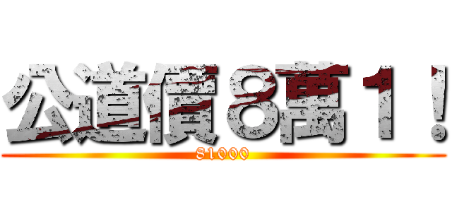公道價８萬１！ (81000)