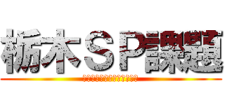 栃木ＳＰ課題 (受験勉強の半分はこれをやれ)