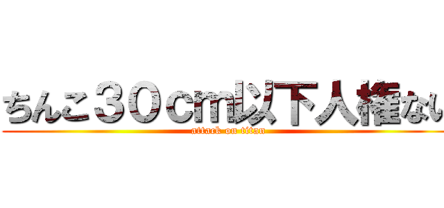 ちんこ３０ｃｍ以下人権ない (attack on titan)