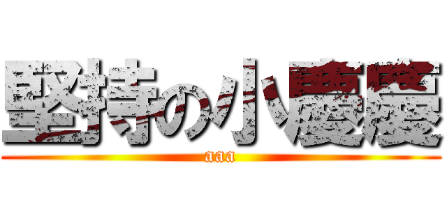 堅持の小慶慶 (aaa)