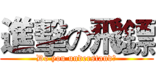 進擊の飛鏢 (Do you understand?)