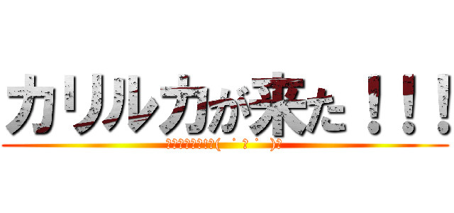 カリルカが来た！！！ (暇人ｼｭﾀｯ!◝(  ˙ ꒳ ˙  )◜)