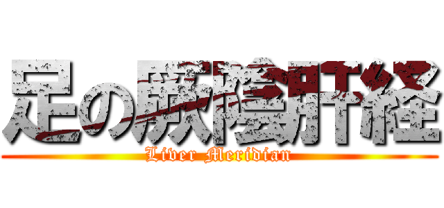 足の厥陰肝経 (Liver Meridian)