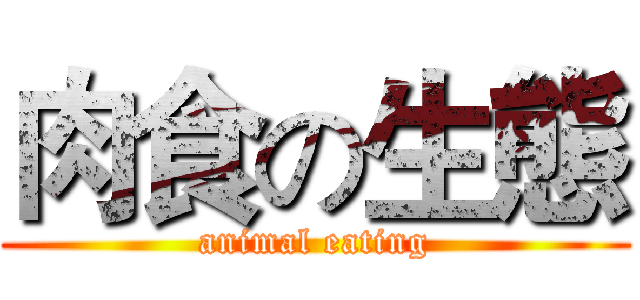 肉食の生態 (animal eating)