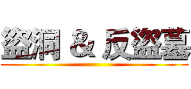 盜洞 ＆ 反盜墓 ()