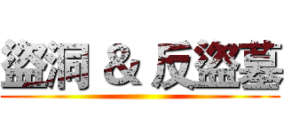 盜洞 ＆ 反盜墓 ()