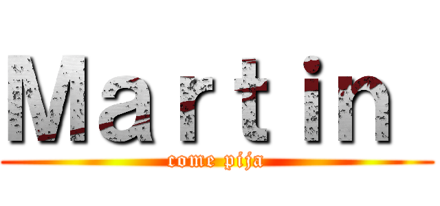Ｍａｒｔｉｎ  (come pija)