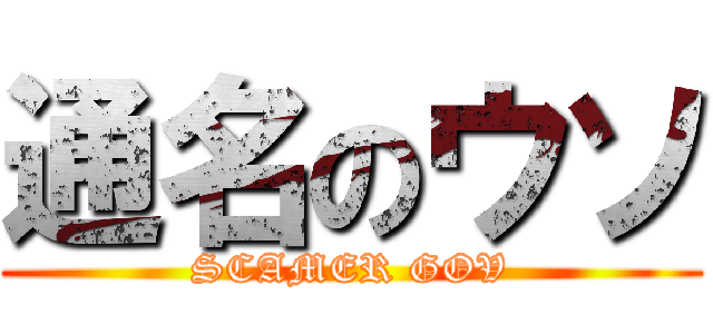 通名のウソ (SCAMER GOV)