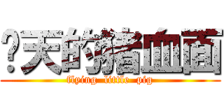 飞天的猪血面 (flying  little  pig)