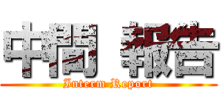 中間 報告 (Interm Report)