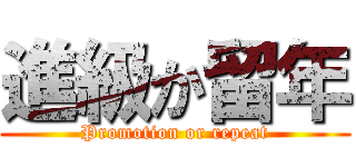 進級か留年 (Promotion or repeat)