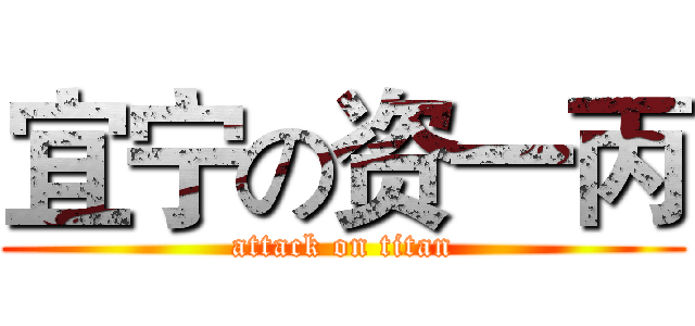 宜宁の资一丙 (attack on titan)