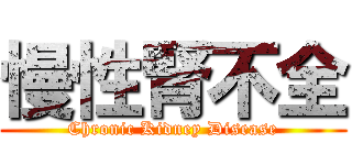 慢性腎不全 (Chronic Kidney Disease)