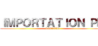 ＩＭＰＯＲＴＡＴＩＯＮ ＰＭ (SERVEUR)