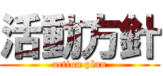 活動方針 (action plan)