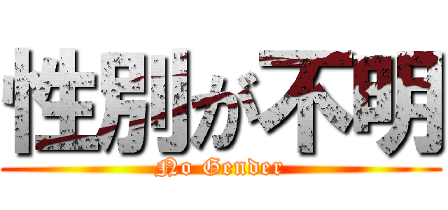 性別が不明 (No Gender)