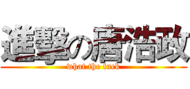 進擊の唐浩政 (what the fuck)