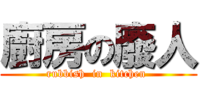 廚房の廢人 (rubbish  in  kitchen )