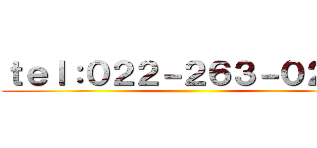ｔｅｌ：０２２－２６３－０２２０ ()