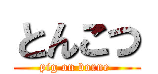 とんこつ (pig on borne )