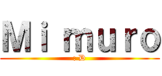 Ｍｉ ｍｕｒｏ (: D)