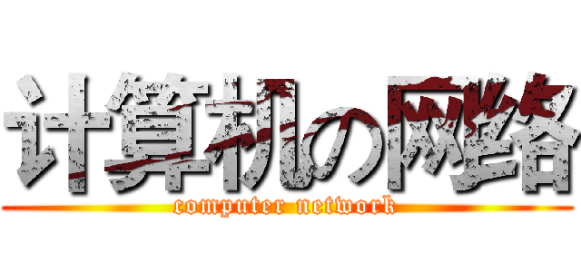 计算机の网络 (computer network)