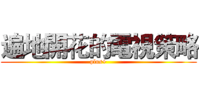 遍地開花的電視策略 (plus+)