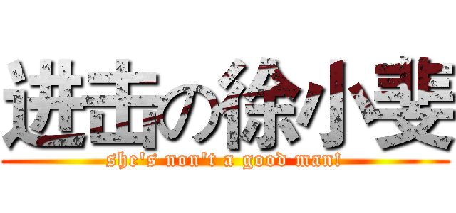 进击の徐小斐 (she's non't a good man!)