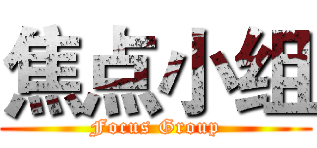 焦点小组 (Focus Group)