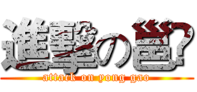 進擊の邕髙 (attack on yong gao)