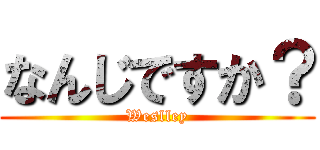 なんじですか？ (Weslley)